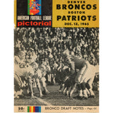 Denver Broncos vs. Boston Patriots 12/12/1965 AFL Pictorial Magazine 59283