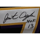 Jonathan Ogden Autographed/Signed Pro Style XL Black Jersey HOF Beckett 44101