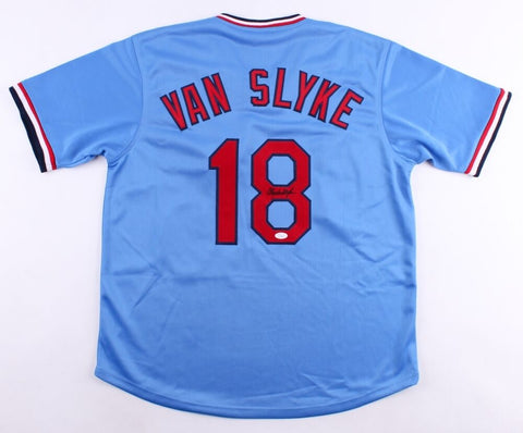 Andy Van Slyke Signed Cardinals Jersey (JSA COA) 3xAll-Star (1988, 1992, 1993)