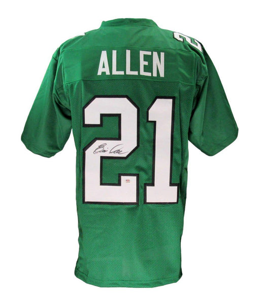 Eric Allen HOF Signed/Autographed Green Custom Eagles Jersey PSA Witness 195202