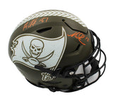 Rob Gronkowski and Mike Evans Signed Tampa Bay Buccaneers Speed Flex STS Helmet