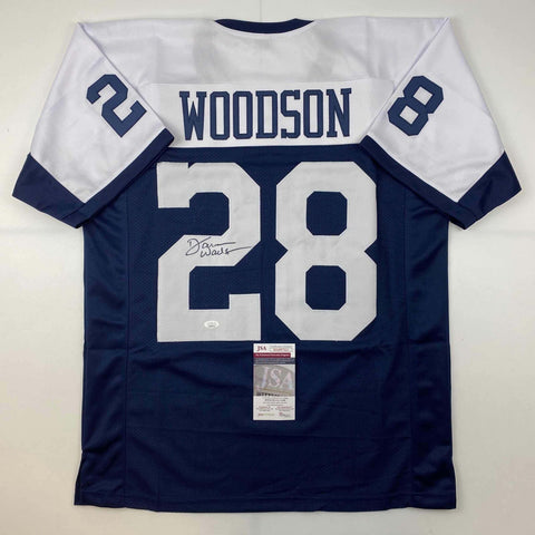 Autographed/Signed Darren Woodson Dallas Thanksgiving Day Jersey JSA COA