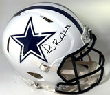 Cowboys MICHAEL IRVIN Signed Full Size WHITE Speed AUTHENTIC Helmet AUTO - BAS