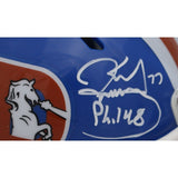 Karl Mecklenburg Autographed Denver Broncos TB Mini Helmet BAS 44762