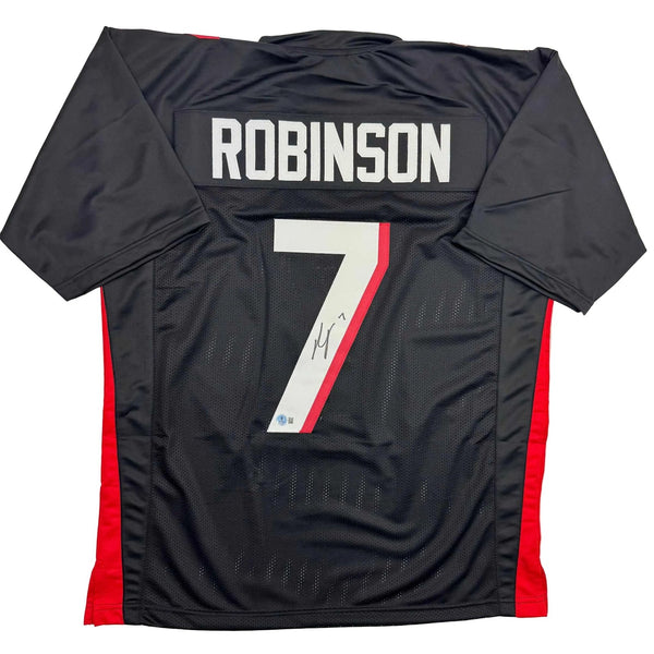 Autographed/Signed Bijan Robinson Atlanta Black Jersey Beckett BAS COA