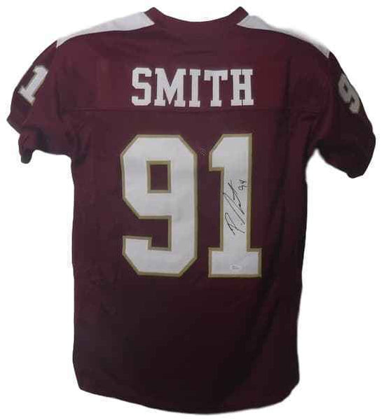 Preston Smith Autographed College Style Maroon XL Jersey JSA 15202