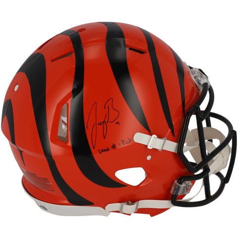 Joe Burrow Autographed "2020 #1 Pick" Bengals Authentic Speed Helmet Fanatics