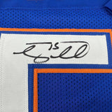 Autographed/Signed Tim Tebow Florida Blue College Jersey Beckett BAS COA