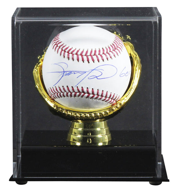 Cubs Sammy Sosa "609 HRS" Signed Manfred OML Baseball W/ Case JSA Witness
