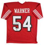 Fred Warner Authentic Signed Red Pro Style Jersey w/ Dropshadow BAS