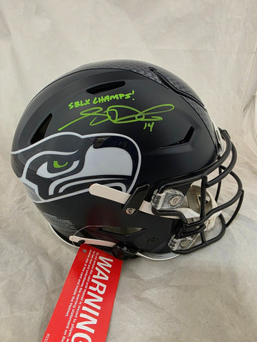 SAM DARNOLD SIGNED SEAHAWKS SPEEDFLEX HELMET W/ SB CHAMPS INSCRIPTION BECKETT QR