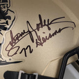Johnny Rodgers Cornhuskers Signed 2023 Riddell Heisman Replica Helmet w/Insc