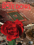Earle Bruce Signed 1985 Rose Bowl Magazine Go Bucks Beckett 47483