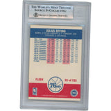 Julius Erving Autographed 1987 Fleer #35 Trading Card 10 Auto Slab Beckett 53531