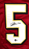 Patrick Willis Autographed Red Gold Pro Style Jersey- Beckett W Hologram *Black