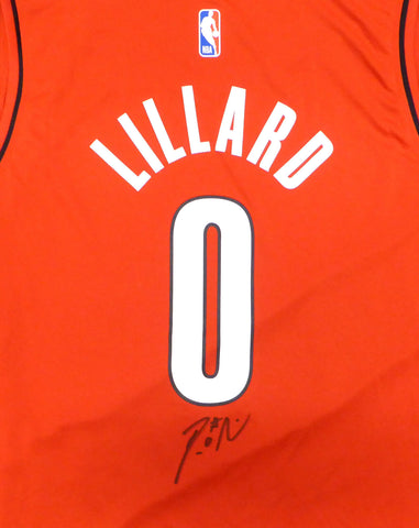Trail Blazers Damian Lillard Autographed Fanatics Jersey Beckett QR #BH51106
