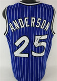 Nick Anderson "1st Magic Drafted" Signed Orlando Magic Blue Home Jersey JSA COA
