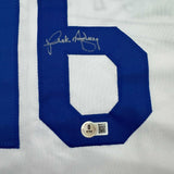 Autographed/Signed Rick Monday Los Angeles LA White Jersey Beckett COA
