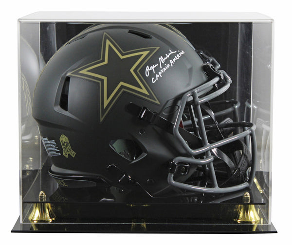 Roger Staubach "Capt America" Signed STS IV F/S Speed Proline Helmet W/ Case BAS