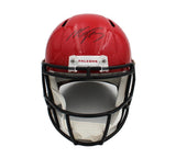 Michael Vick Signed Atlanta Falcons Custom Speed Full Size Red to Black Helmet