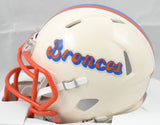 Troy Franklin Autographed Denver Broncos Retro Speed Mini Helmet- Beckett W Holo
