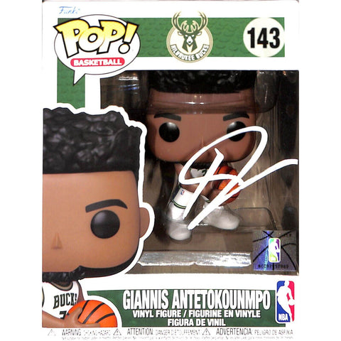Giannis Antetokounmpo Milwaukee Bucks Signed Funko Pop! #143 BAS 42385