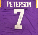 LSU Tigers Patrick Peterson Autographed Purple Jersey Beckett BAS QR #2W734049