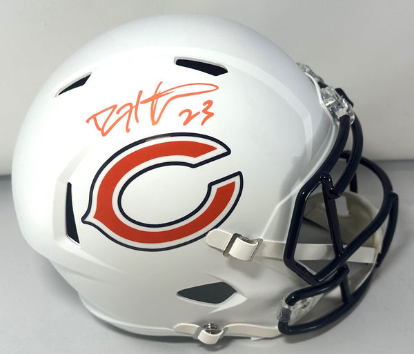 Bears DEVIN HESTER Signed Full Size FLAT WHITE Replica Speed Helmet AUTO - BAS