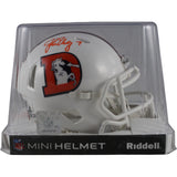John Elway Autographed/Signed Denver Broncos 23 Alt Mini Helmet Beckett 50190