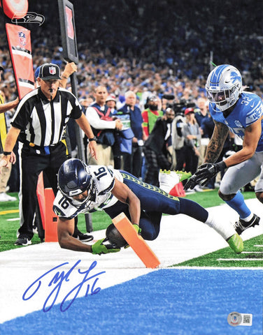 Tyler Lockett Autographed 11x14 Photo Seattle Seahawks Beckett Witness #1W198197
