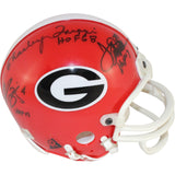 Terrell Davis Champ Bailey Charley Trippi Signed Georgia Mini Helmet BAS 52748