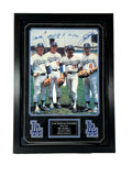 LA Dodgers Signed Cey, Russell, Lopes, and Garvey 16x20 Framed Photo Tri-Star