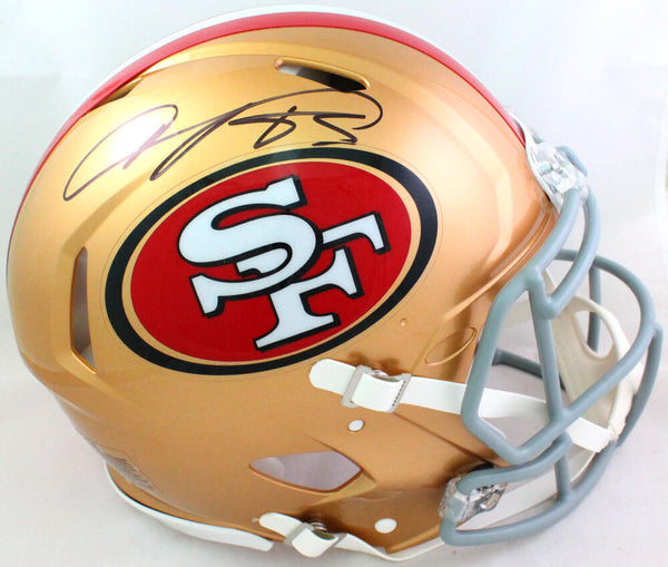 Vernon Davis Autographed 49ers Speed Authentic F/S Helmet- Beckett W Hologram
