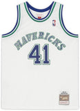 Dirk Nowitzki Dallas Mavericks Autographed White 1998 Nike Swingman Jersey