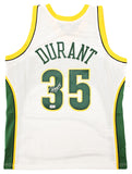 SUPERSONICS KEVIN DURANT AUTOGRAPHED WHITE M&N 2007-08 JERSEY L BECKETT 212188