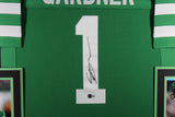 AHMAD SAUCE GARDNER (Jets green SKYLINE) Signed Autograph Framed Jersey Beckett