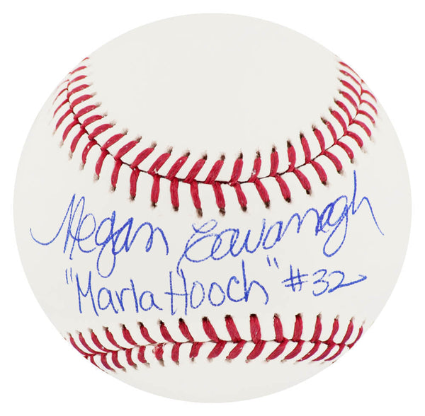 Megan Cavanagh Signed Rawlings Official Baseball w/Marla Hooch - (SCHWARTZ COA)