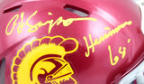 O.J. Simpson Autographed USC Speed Mini Helmet w/Heisman 68- JSA W *Yellow