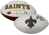 Rashid Shaheed Autographed Saints White Panel Football Beckett Witnessed