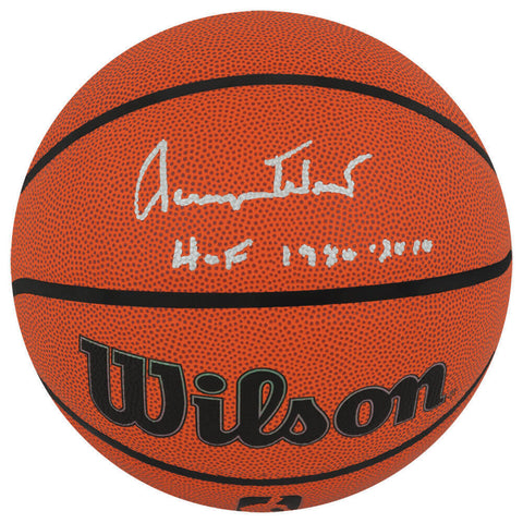 Jerry West Signed Wilson Indoor/Outdoor NBA Basketball w/HOF 1980, 2010 (SS COA)