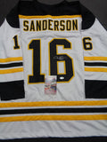 Derek Sanderson Signed Bruins Throwback Jersey (JSA COA) Boston Center 1968-1972