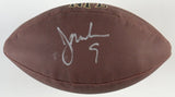 Jim McMahon Signed Wilson NFL Football (Beckett) Chicago Bears Super Bowl XX Q.B