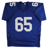 Francis Mauigoa Authentic Signed Blue Pro Style Jersey Autographed JSA