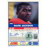 Mark Jackson Autographed/Signed Denver Broncos Trading Card Beckett 58357