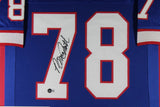 Bruce Smith (Bills blue TOWER) Signed Autographed Framed Jersey Beckett