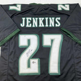 Autographed/Signed Malcolm Jenkins Philadelphia Black Jersey Beckett BAS COA