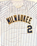 Brewers Outfielder NYJER MORGAN Signed Custom Replica Pinstripe Jersey AUTO BAS