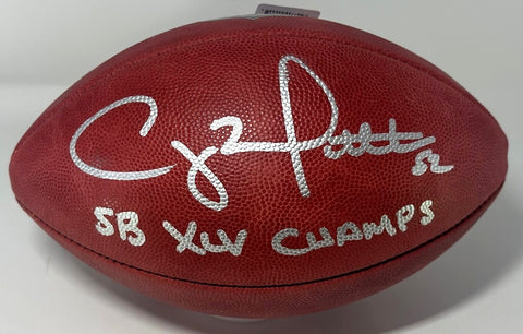 Packers CLAY MATTHEWS Signed Wilson Authentic Duke Football w/ XLV Champs - JSA