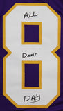 Adrian Peterson "All Damn Day" Signed Purple Pro Style Jersey BAS Witnessed