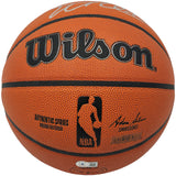 STOCKTON & MALONE AUTOGRAPHED INDOOR/OUTDOOR BASKETBALL JAZZ BECKETT 235781